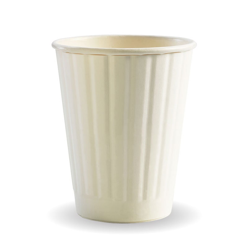255ml / 8oz (80mm) White Double Wall BioCup