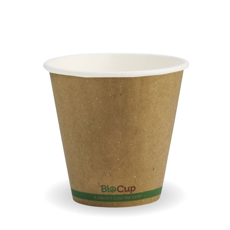 8oz (90mm) Green Stripe BioCup - Double Wall